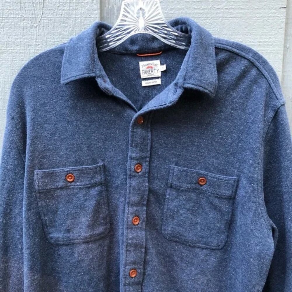 Faherty Knit Alpine Long Sleeve Button Down Shirt